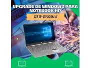 UPGRADE DE WINDOWS PARA NOTEBOOK HP CI3 15-DY0016LA