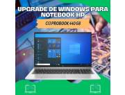 UPGRADE DE WINDOWS PARA NOTEBOOK HP CI3 PROBOOK 440 G8