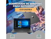 DOWNGRADE DE WINDOWS PARA NOTEBOOK HP CI3 15-DA2018LA