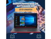 MANTENIMIENTO DE NOTEBOOK HP CI5 15-DA0011LA