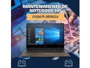 MANTENIMIENTO DE NOTEBOOK HP I5 X360 15-DR1002LA
