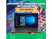 UPGRADE DE WINDOWS PARA NOTEBOOK HP CI5 15-DA0011LA