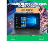 UPGRADE DE WINDOWS PARA NOTEBOOK HP CI5 15-DA2019LA