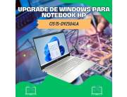 UPGRADE DE WINDOWS PARA NOTEBOOK HP CI5 15-DY2504LA