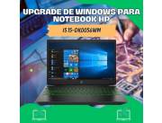UPGRADE DE WINDOWS PARA NOTEBOOK HP I5 15-DK0056WM