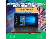 ACTUALIZACIÓN DE WINDOWS PARA NOTEBOOK HP CI5 15-DA0011LA