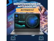 MANTENIMIENTO DE NOTEBOOK HP ZB I7 POWER 15 G7