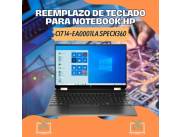 REEMPLAZO DE TECLADO PARA NOTEBOOK HP CI7 14-EA0001LA SPECX360