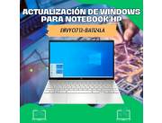 ACTUALIZACIÓN DE WINDOWS PARA NOTEBOOK HP ENVY CI7 13-BA1124LA