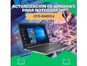 ACTUALIZACIÓN DE WINDOWS PARA NOTEBOOK HP CI7 15-DA0012LA