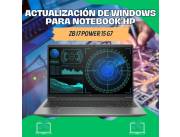 ACTUALIZACIÓN DE WINDOWS PARA NOTEBOOK HP ZB I7 POWER 15 G7