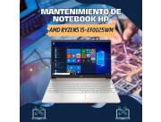 MANTENIMIENTO DE NOTEBOOK HP AMD RYZEN5 15-EF0025WM