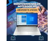 MANTENIMIENTO DE NOTEBOOK HP AMD RYZEN 7 15-EF1013DX