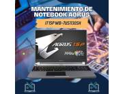 MANTENIMIENTO DE NOTEBOOK AORUS I7 15P WB-7US1130SH