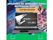 UPGRADE DE WINDOWS PARA NOTEBOOK AORUS I7 15P WB-7US1130SH