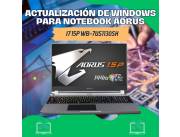 ACTUALIZACIÓN DE WINDOWS PARA NOTEBOOK AORUS I7 15P WB-7US1130SH