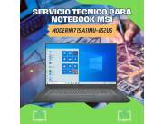 SERVICIO TECNICO PARA NOTEBOOK MSI MODERN I7 15 A11MU-652US