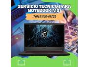 SERVICIO TECNICO PARA NOTEBOOK MSI I7 GF65 10UE-092US