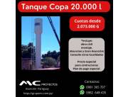 TANQUE COPA 20.000L CON OBRA CIVIL, TRASLADO Y MONTAJE P/ TODO EL PAIS. CUOTAS 2.073.000 G