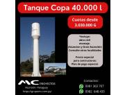 TANQUE COPA 40.000L CON OBRA CIVIL, TRASLADO Y MONTAJE P/TODO EL PAIS. CUOTAS: 3.030.000G