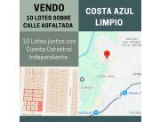 En Venta 10 terrenos juntos en Costa Azul, Limpio sobre calle asfaltada! En Venta 10 terrenos juntos en Costa Azul, Limpio sobre calle asfaltada!