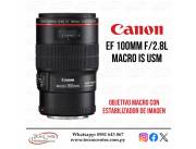 Lente Canon EF 100mm. F/2.8L Macro IS USM. Adquirila en cuotas! Lente Canon EF 100mm. F/2.8L Macro IS USM. Adquirila en cuotas!