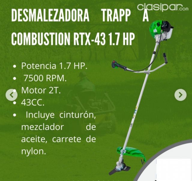 A PRECIO MAYORISTA !! DESMALEZADORA TRAPP RTX-43 A COMBUSTIÓN !! NUEVOS CON GARANTIA !! | Clasipar Cuidado del jardín - A PRECIO MAYORISTA !! DESMALEZADORA TRAPP RTX-43 A COMBUSTIÓN !! NUEVOS CON GARANTIA !!
