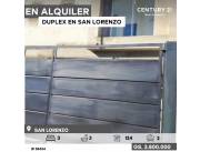 EN ALQUILER DUPLEX A ESTRENAR EN SAN LORENZO EN ALQUILER DUPLEX A ESTRENAR EN SAN LORENZO