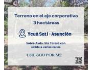 TERRENO DE 3 HECTAREAS EN ASUNCION ZONA EJE CORPORATIVO TERRENO DE 3 HECTAREAS EN ASUNCION ZONA EJE CORPORATIVO