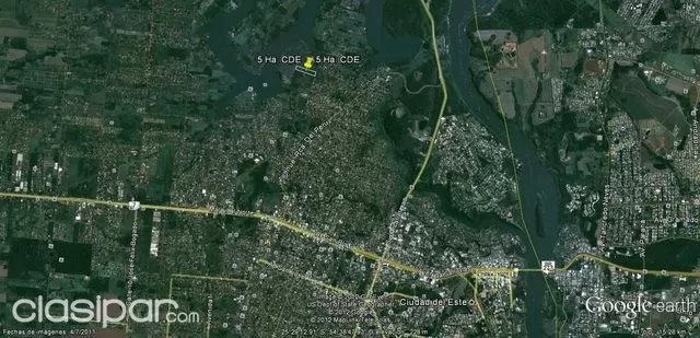 Barrio Don Bosco - Ciudad del Este 2,5 ha., a 300 mts. del Río Acaray - RECIBO CAMIONETA Y TERRENOSCASAS EN EL DPTO. CENTRAL COMO PARTE DE PAGO — foto 2