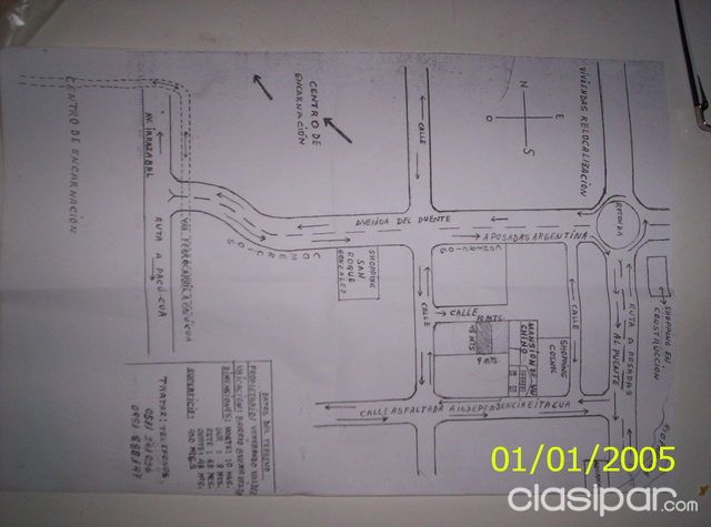 vendo 2 terrenos juntos en encarnacion a 2 cuadras de la aduana — foto 2