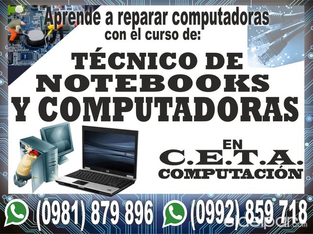 Computadoras - Notebooks - CURSO PARA TÉCNICO DE COMPUTADORAS acelerado en 1 mes p/DELL, SONY ETC