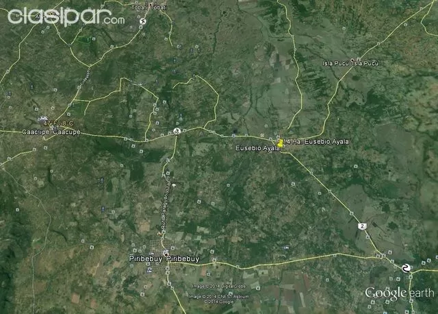 VENDO URGENTE 14 HA. EN EUSEBIO AYALA, A 2 CUADRAS DE LA RUTA 2, PRACTICAMENTE LINDA CON LA ZONA URBANA — foto 3