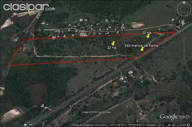 Casi 21 has sobre Ruta a Falcon 350 mts, de frente — foto 2
