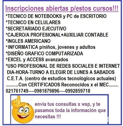 Oficios / Técnicos / Profesionales - }}}curso p/TECNICO DE NOTEBOOK y PC de ESCRITORIO{{{