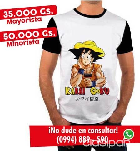 remeras personalizadas de goku