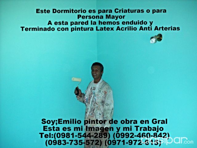 Otros Servicios - PINTOR DE OBRA EN GRAL . CON PRECIO BARATO LLAME AL -->0981-544-289 SOY EMILIO EL PINTOR ../