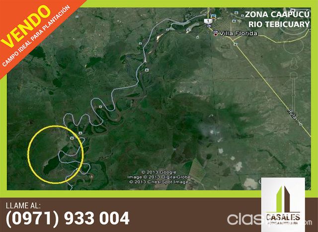 ¡VENDO! CAMPO EN CAAPUCÚ A ORILLAS DEL RÍO TEBICUARY — foto 2
