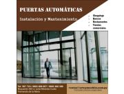 PUERTAS AUTOMATICAS DE VIDRIO TEMPLADO - INSTALACION Y MANTENIMIENTO