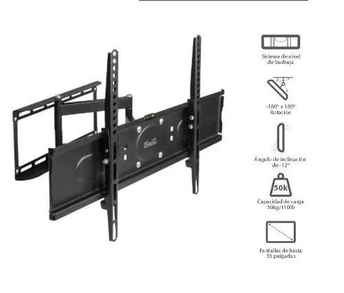 Soporte Para Tv Movil Klip 46 A 55 Pulgadas 50 Kilos Se Mueve En Angulos Horizontal Y Vertical Modelo Kpm 855 Clasipar Com En Paraguay