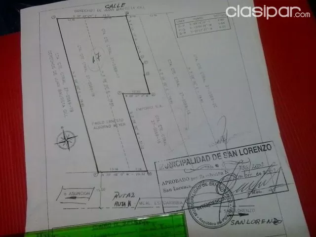 VENDO GRAN TERRENO EN KM 10, SOBRE RUTA 2, SAN LORENZO. DE CALLE A CALLE — foto 2