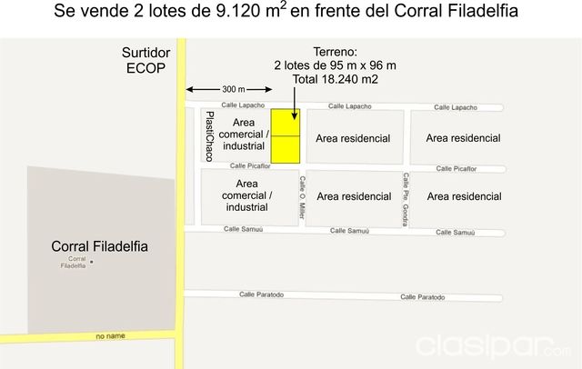 Filadelfia - Vendo 2 x terreno de 9120 m2 titulados en la area comercial industrial en el casco urbano — foto 2