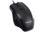 MOUSE USB GAMING 6 BOTONES NEGRO HAVIT MODELO MS683 800 1200 2000 DPI AJUSTABLE CABLE DE 1.7 METROS. MOUSE GAMER.