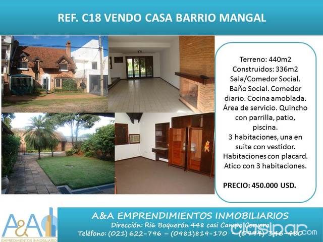 REF. C18 VENDO CASA BARRIO MANGAL — foto 3