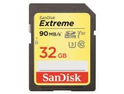 Memoria SD SanDisk Extreme 32GB de 90MB/s V30 UHS-I/U3 SDHC (Nueva) Nikon Canon Sony