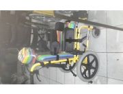 Silla de ruedas para niños con relajacion de espalda y piernas!!