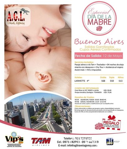 DIA DE LA MADRE EN BUENOS AIRES 410483 Clasipar en Paraguay