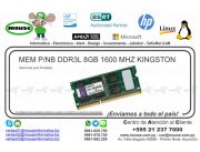 MEM P/NB DDR3L 8GB 1600 MHZ KINGSTON