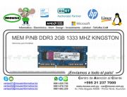 MEM P/NB DDR3 2GB 1333 MHZ KINGSTON