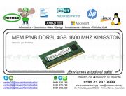 MEM P/NB DDR3L 4GB 1600 MHZ KINGSTON